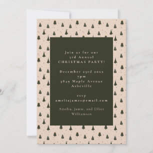 Invitación Fiesta de Navidad Rustic Green