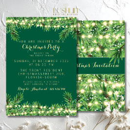 Invitación Fiesta de Navidad Vegetación festiva de las fiesta