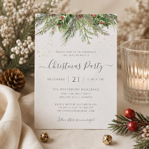 Invitación Fiesta de Navidad Vegetación Invernal