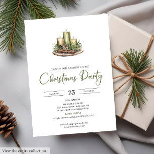 Invitación Fiesta de Navidad Vintage Roja Verde Acogedora con