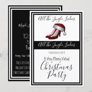 Invitación Fiesta de Navidad Virtual de Damas