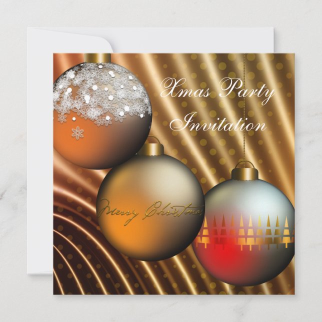 Invitación fiesta de Navidad Xmas (Anverso)