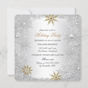 Invitación Fiesta de Navidad y Año Nuevo Winter Wonderland 2