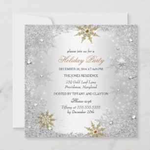 Invitación Fiesta de Navidad y Año Nuevo Winter Wonderland 2