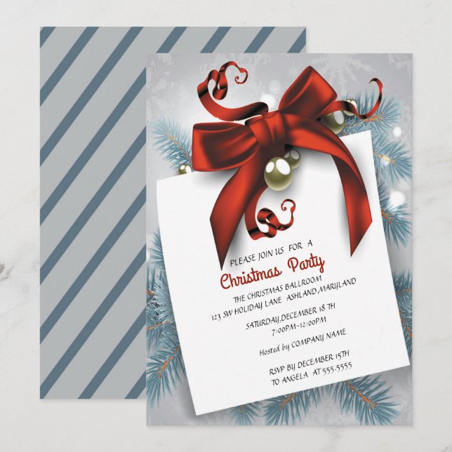 Invitación Fiesta de navidades (Anverso / Reverso)