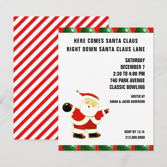 Invitación Fiesta de navidades (Anverso / Reverso)