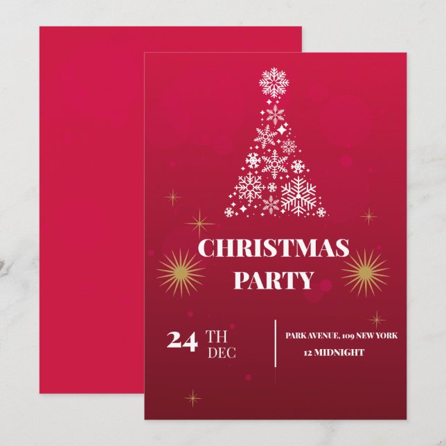 Invitación fiesta de navidades (Anverso / Reverso)