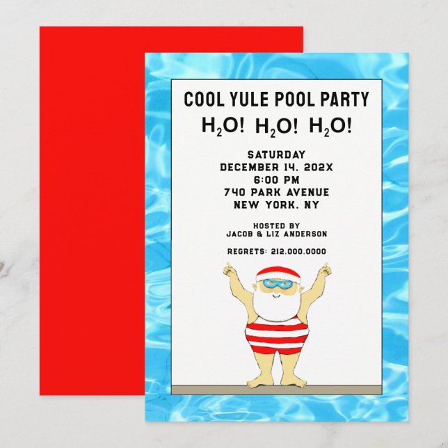 Invitación Fiesta de navidades (Anverso / Reverso)