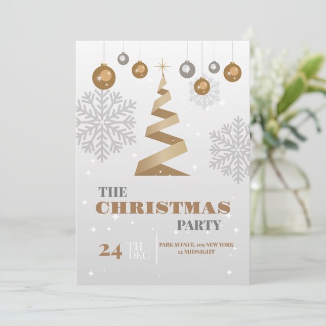 Invitación Fiesta de navidades (Anverso de pie)