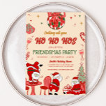 Invitación Fiesta de Navidades Adultos Amistosos Santa Hos<br><div class="desc">Difunde la alegría de las vacaciones con la invitación imprimible de nuestros Navidades de personalizable,  perfecta para reunir amigos y familia para una celebración festiva. Con diseños elegantes y texto fácil de editar,  esta invitación marca el tono para una temporada navideña alegre. 52SE B</div>
