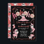 Invitación Fiesta de Navidades adultos Friendsmas Ho Ho Ho<br><div class="desc">Divertido y lindo, Fiesta de Navidades de Ho Ho Ho Ho Ho. Cuenta con bailes de Santa Elena, twerking con bola de disco y marco ondulado. ¡Ideal para una soltera Navidad, santa sucia, intercambio de regalos o fiesta de amigos! Colores de rojos y rosados. Para realizar más cambios, vaya a...</div>