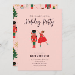 Invitación Fiesta de Navidades anuales Nutcracker Ballerina