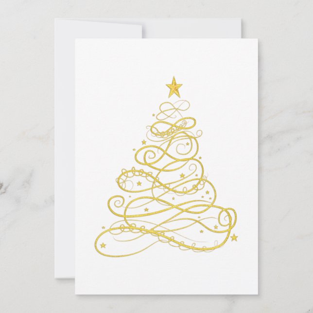 Invitación Fiesta de navidades - Árbol de Navidad de Filipo D (Reverso)