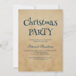 Invitación Fiesta de Navidades beige elegante y minimalista