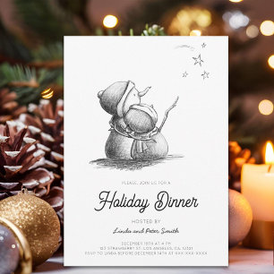 Invitación Fiesta de Navidades blancos y negros