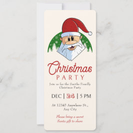 Invitación Fiesta de Navidades bonitos Santa Festive Elegante