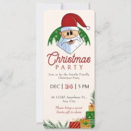Invitación Fiesta de Navidades bonitos Santa Festive Elegante