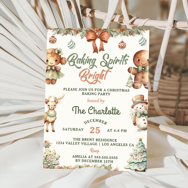 Invitación Fiesta de Navidades Brillantes con Espíritus Brill (Subido por el creador)
