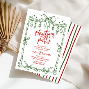 Invitación Fiesta de Navidades captados por la mano roja y ve
