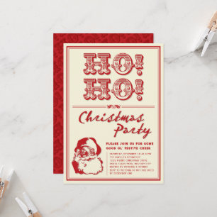 Invitación Fiesta de Navidades clásicos de Santa HO