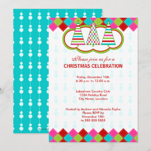 Invitación Fiesta de Navidades coloridos