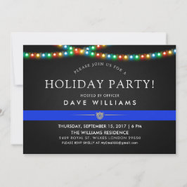 Invitación Fiesta de Navidades coloridos de la policía