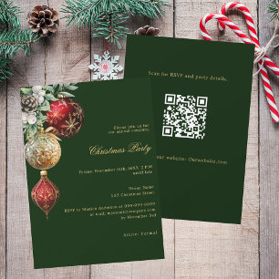 Invitación Fiesta de Navidades comerciales de código QR de or