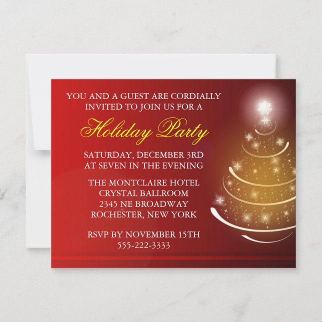 Invitación Fiesta de Navidades corporativos (Anverso)