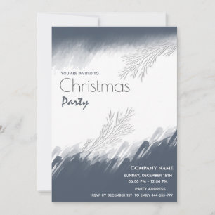 Invitación fiesta de Navidades corporativos de acuarela minim