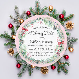 Invitación Fiesta de Navidades corporativos de Holiday Floral