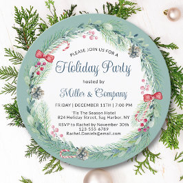 Invitación Fiesta de Navidades corporativos de Holiday Floral
