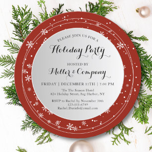 Invitación Fiesta de Navidades corporativos de invierno moder