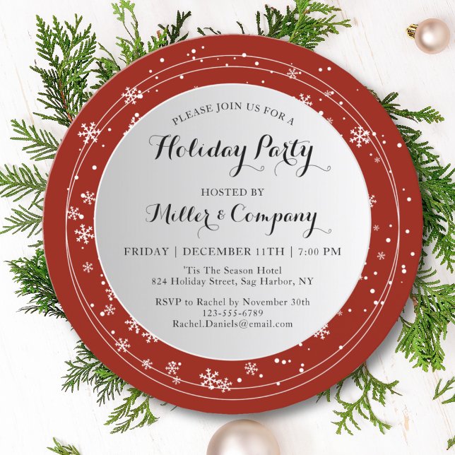 Invitación Fiesta de Navidades corporativos de invierno moder (Subido por el creador)