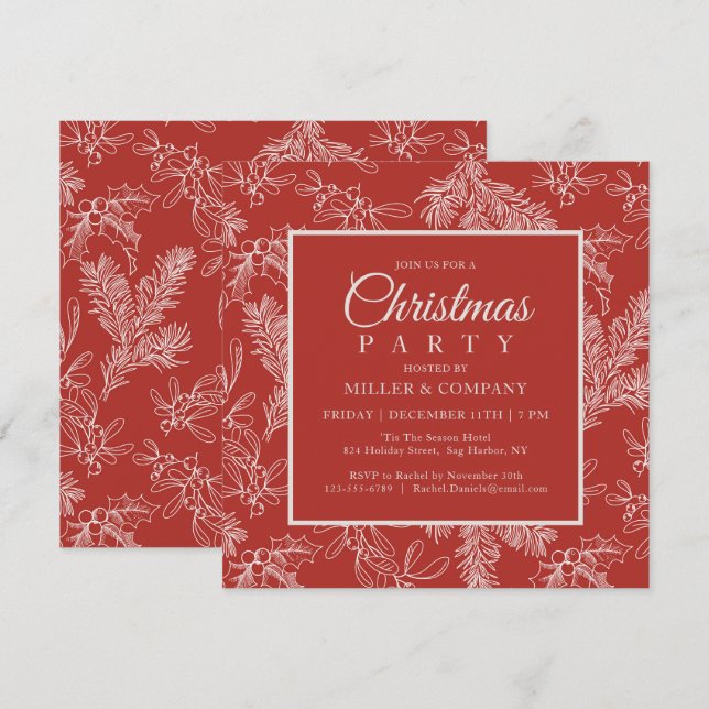 Invitación Fiesta de Navidades corporativos de la Moda navide (Anverso / Reverso)