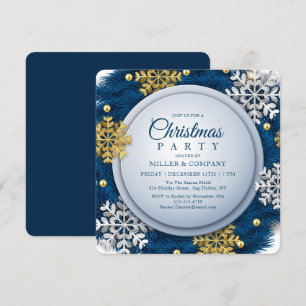 Invitación Fiesta de Navidades corporativos de la Moda Snowfl