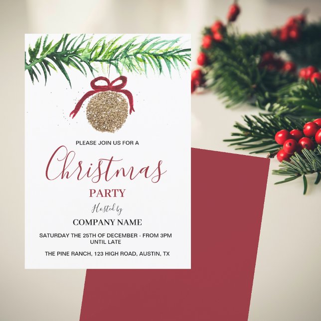 Invitación Fiesta de Navidades corporativos de la oficina de  (Subido por el creador)