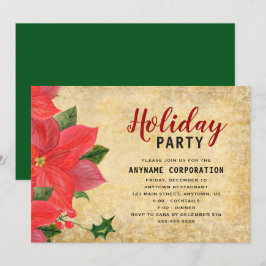 Invitación Fiesta de Navidades corporativos de la Poinsettia 