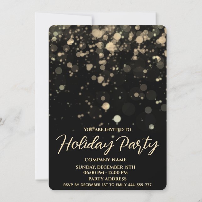 Invitación Fiesta de Navidades corporativos de lujo de bokek  (Anverso)