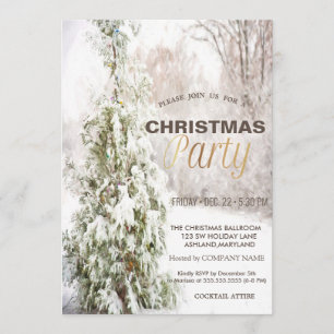 Invitación Fiesta de Navidades corporativos de Nieve de Pine 