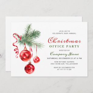 Invitación Fiesta de Navidades corporativos de Ornament Water
