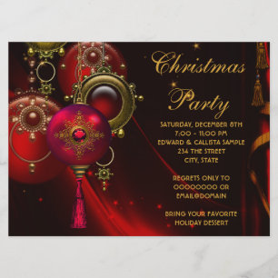Invitación Fiesta de Navidades corporativos de Red Gold Ornam