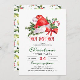 Invitación Fiesta de Navidades corporativos de Santa Hat