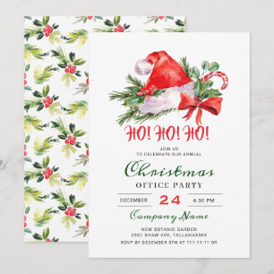 Invitación Fiesta de Navidades corporativos de Santa Hat