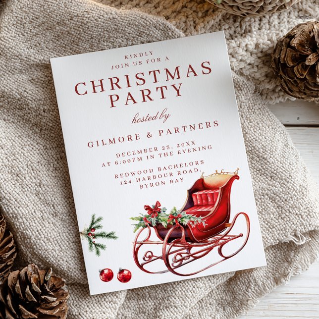 Invitación Fiesta de Navidades corporativos de Sleigh (Subido por el creador)