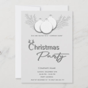 Invitación Fiesta de Navidades corporativos de tipografía mod