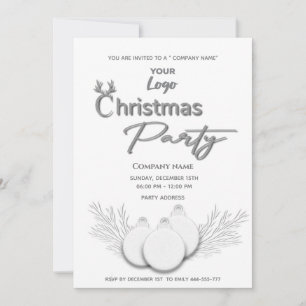Invitación Fiesta de Navidades corporativos de tipografía mod