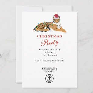 Invitación Fiesta de Navidades corporativos de Xmas Tiger