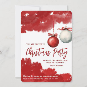 Invitación Fiesta de Navidades corporativos elegantes de colo
