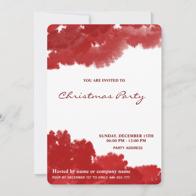 Invitación Fiesta de Navidades corporativos elegantes de colo (Anverso)