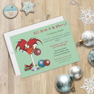 Invitación Fiesta de Navidades corporativos Martini Dragon